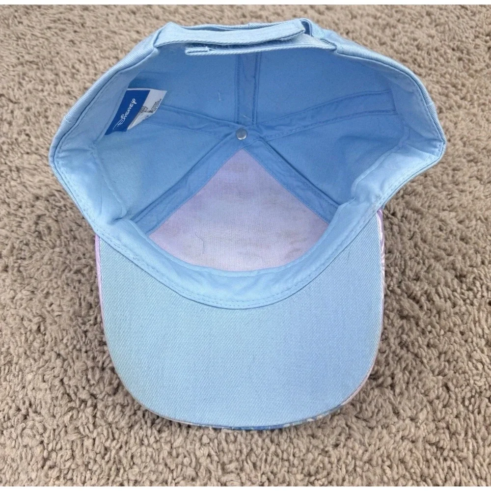 Disney Frozen Elsa‎ Hat Girls Toddler Light Blue Purple Adjustable Cap New Read